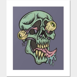 Eyeball skeleton Posters and Art